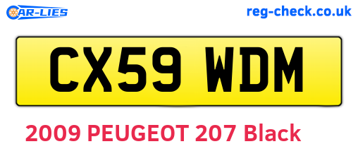 CX59WDM are the vehicle registration plates.