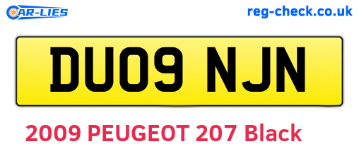 DU09NJN are the vehicle registration plates.