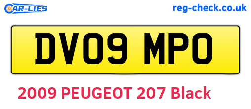 DV09MPO are the vehicle registration plates.