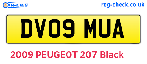 DV09MUA are the vehicle registration plates.