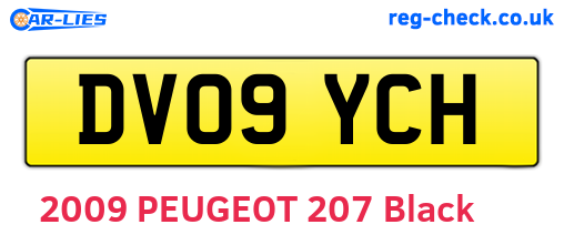 DV09YCH are the vehicle registration plates.
