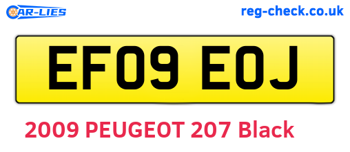 EF09EOJ are the vehicle registration plates.