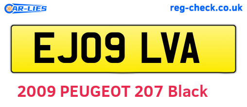 EJ09LVA are the vehicle registration plates.