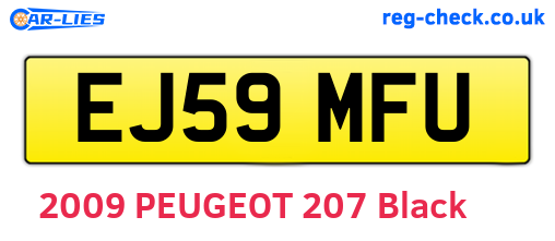 EJ59MFU are the vehicle registration plates.