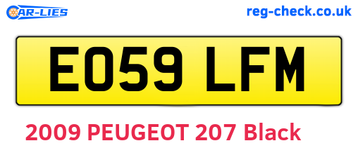 EO59LFM are the vehicle registration plates.