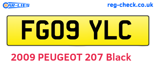 FG09YLC are the vehicle registration plates.