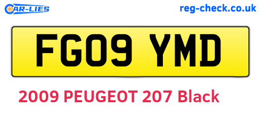FG09YMD are the vehicle registration plates.