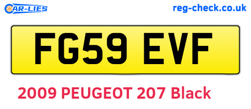 FG59EVF are the vehicle registration plates.