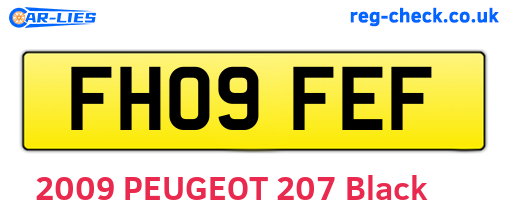 FH09FEF are the vehicle registration plates.