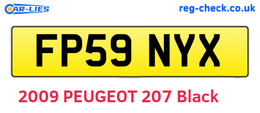 FP59NYX are the vehicle registration plates.