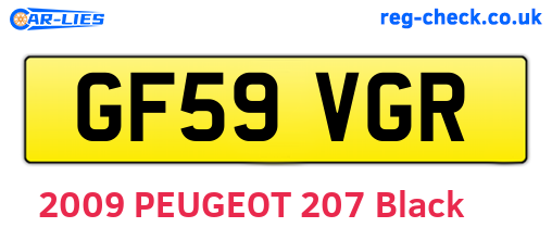 GF59VGR are the vehicle registration plates.