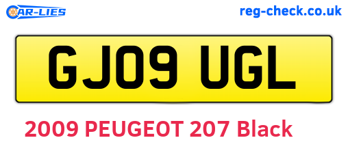 GJ09UGL are the vehicle registration plates.
