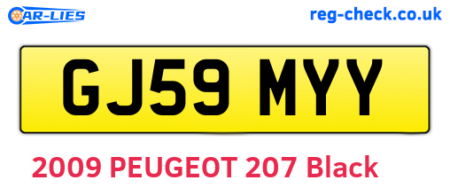 GJ59MYY are the vehicle registration plates.