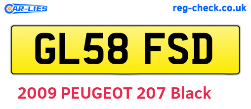 GL58FSD are the vehicle registration plates.