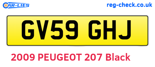 GV59GHJ are the vehicle registration plates.