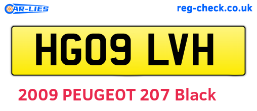 HG09LVH are the vehicle registration plates.
