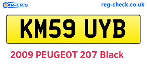 KM59UYB are the vehicle registration plates.
