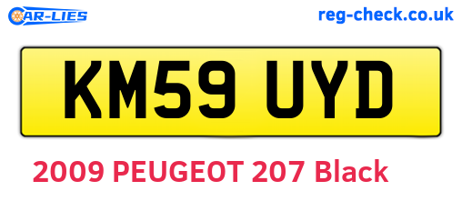KM59UYD are the vehicle registration plates.