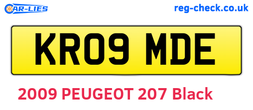 KR09MDE are the vehicle registration plates.