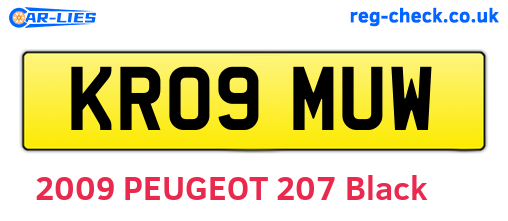 KR09MUW are the vehicle registration plates.