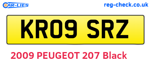 KR09SRZ are the vehicle registration plates.