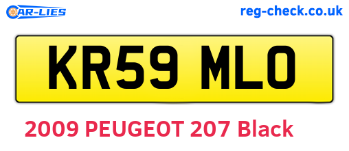 KR59MLO are the vehicle registration plates.