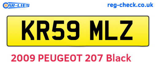 KR59MLZ are the vehicle registration plates.