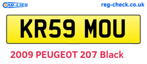 KR59MOU are the vehicle registration plates.