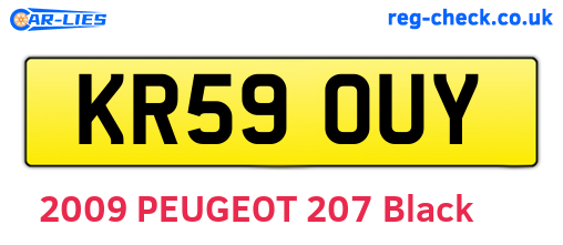 KR59OUY are the vehicle registration plates.