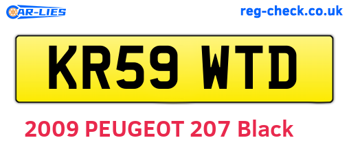 KR59WTD are the vehicle registration plates.