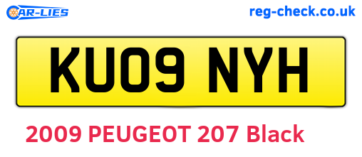 KU09NYH are the vehicle registration plates.