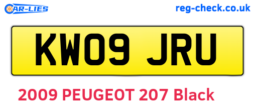 KW09JRU are the vehicle registration plates.