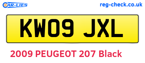 KW09JXL are the vehicle registration plates.