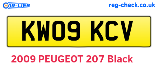 KW09KCV are the vehicle registration plates.