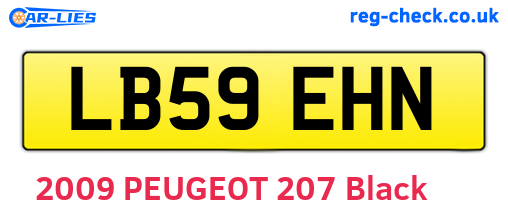 LB59EHN are the vehicle registration plates.