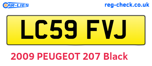 LC59FVJ are the vehicle registration plates.