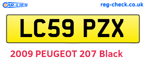 LC59PZX are the vehicle registration plates.