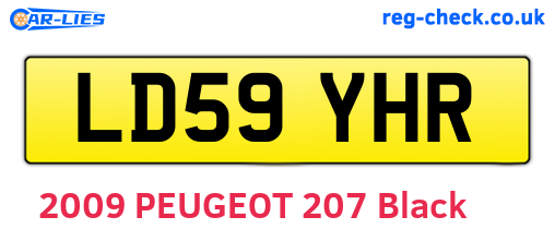 LD59YHR are the vehicle registration plates.