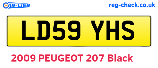 LD59YHS are the vehicle registration plates.