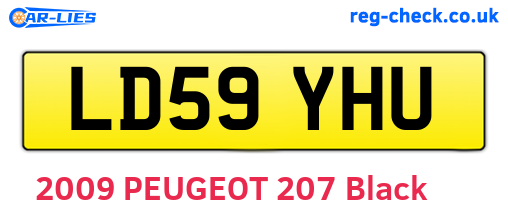 LD59YHU are the vehicle registration plates.