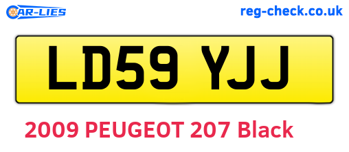 LD59YJJ are the vehicle registration plates.