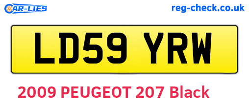 LD59YRW are the vehicle registration plates.