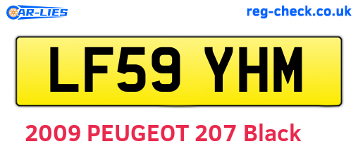 LF59YHM are the vehicle registration plates.