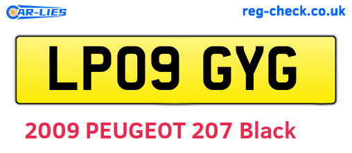 LP09GYG are the vehicle registration plates.