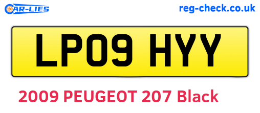 LP09HYY are the vehicle registration plates.