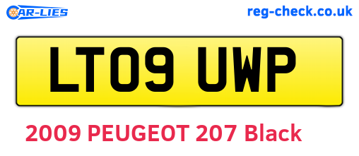 LT09UWP are the vehicle registration plates.