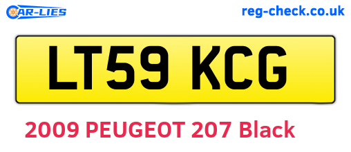 LT59KCG are the vehicle registration plates.
