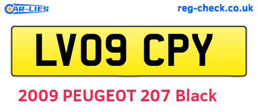 LV09CPY are the vehicle registration plates.