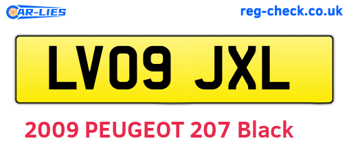 LV09JXL are the vehicle registration plates.