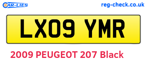 LX09YMR are the vehicle registration plates.